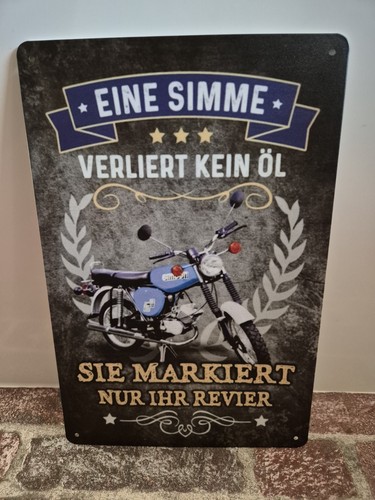 Simson blechschild eine - blechschild, •