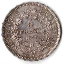 5 Francs 1848 A Frankreich