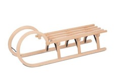 Hörnerrodel 110 Alpina Fun by Colint Holz Rodel Schlitten Leine TÜV GS Winter