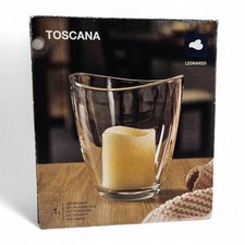 Leonardo Toscana LED Windlicht Glas mit Timerfunktion Batteriebetrieben Kerze