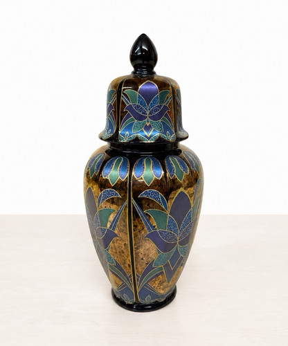 Vase mit deckel keramik - vase,