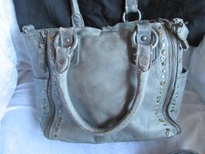 *** Bull & Hunt Handtasche Jackie Falttasche vintage used Look blaugrau ***