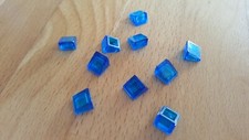 10 blau-durchsichtige Lego