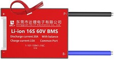 Li-Ion BMS PCB 16S 60V 30A Daly Balance wasserdichtes Batteriemanagementsystem UK