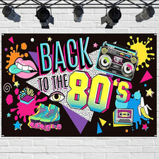 80er Jahre Party Deko Retro Hip Hop Geburtstag Banner Ballons