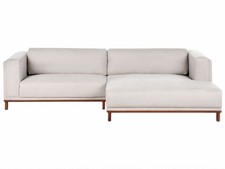 Ecksofa Stoff hellbeige
