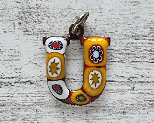 Emaille anhänger vintage - emaille, u