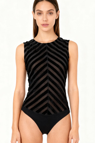 Damen tanz body samt mesh - damen, &mesh*