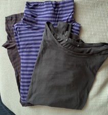 3er Pack ARMEDANGELS Langarmshirt XL 42 Stripes lila Grau Fudge Grazilianaa