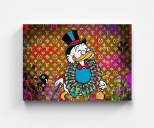 Leinwandbild Donald Duck Wandbild Pato Pop Decor Street Art Graffiti Bilder Bild