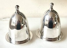 GUNTHER LAMBERT LUXUS 2 STÜCK EIERBECHER MIT CLOCHE HAUBE SILBER KLASSIKER EDEL