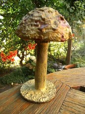 Bronzeskulptur Pilz rot gepunktet massiv Bronze Kunst Figur mushroom bronce