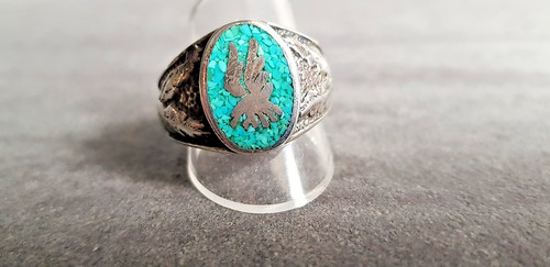 Silber ring mit - mit, türkis