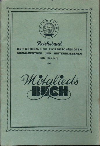 Reichsbund mitgliedsbuch - reichsbund,