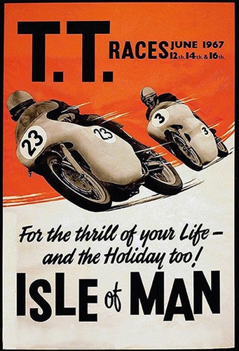Blechschild 18x12 motorrad - blechschild, tt