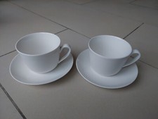 Villeroy & Boch Tasse WHITE Kaffeetasse mit Untertasse Gedeck weiß TOP 2x