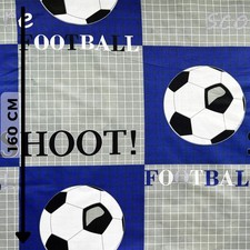 Baumwollstoff Fußball Blau