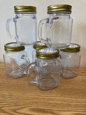 6 x Klarglas Einmachgläser