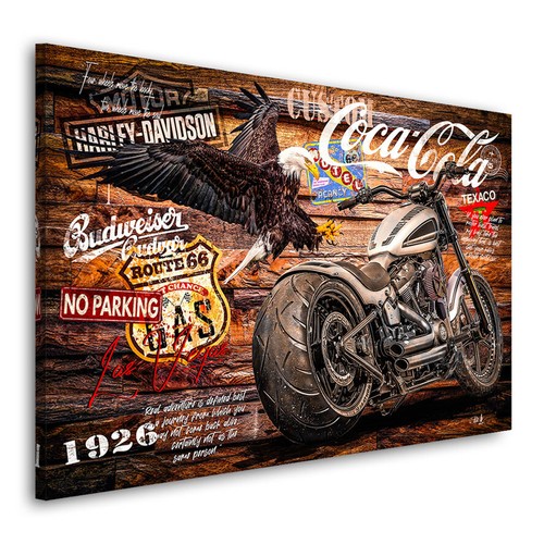 Harley pop art leinwand - harley,