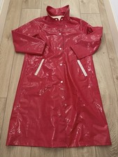 Retro Regenmantel Regenjacke Lackjacke Lackmantel Vintage 80er Jahre SERRU