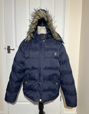 Boohoo Damen Navy Puffer Jacke