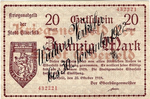 Banknote gutschein unc - banknote,