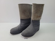 NVA Filzstiefel Leder Größe 26,5 (40) grau braun Winterstiefel Vintage #257602