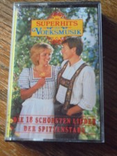 Superhits der Volksmusik, Die 18 schönsten Lieder - MC in Hülle in gutem Zustand