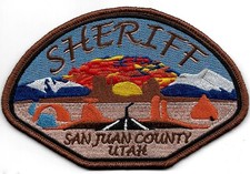 UTAH Police Patch SAN JUAN