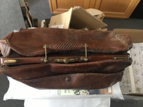 Arzttasche leder alt - leder,