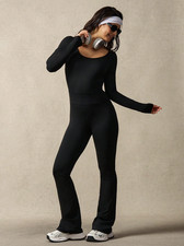 XL 44 Sexy Nylon Overall Jumpsuit Catsuit Einteiler Ganzanzug Unitard Romper