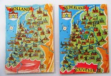 HOLLAND Niederlande Nederland 2 x Postkarte mit Landkarten Motiv Map Postcards