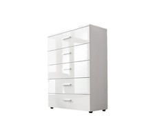 Schubladen Kommode Sideboard Highboard Anrichte Schrank MALAGA 6 weiß Hochglanz