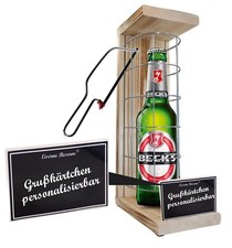 Becks Bier - Personalisierbares Geschenk - Eiserne Reserve Gitterkäfig