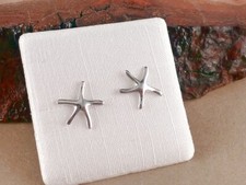 Ohrringe Ohrstecker 925 Sterling Silber Seestern Ø 10 mm Neu