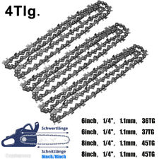 4 x Sägekette 6inch/8inch passend für 1/4" 1,1mm 36TG 37TG 45TG 47TG