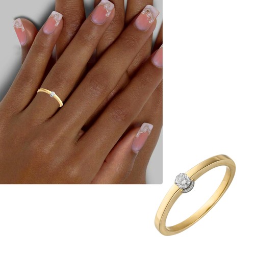 Damen ring 585 echt gold - echt, 14