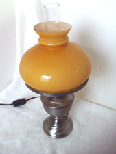 Tischlampe Vintage Schmöger Tischleuchte Art Petroleumlampe Zinnlampe Antik Stil