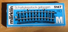 MÄRKLIN  HO 5147 Schaltgleisstück gebogen  gebraucht, gut , geprüft in OVP