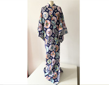 Sommer Yukata Kimono Damen – 100% Baumwolle, Blumenmotiv, Leicht & Atmungsaktiv