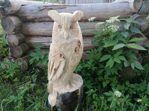 Eule uhu aus holz - aus,