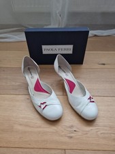 Paola Ferri Pumps, Stilettos, Größe 41, Weiß rosa, Herz, KAUM GETRAGEN