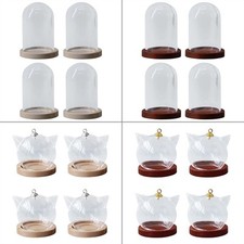 4x Transparenter Glasglocke