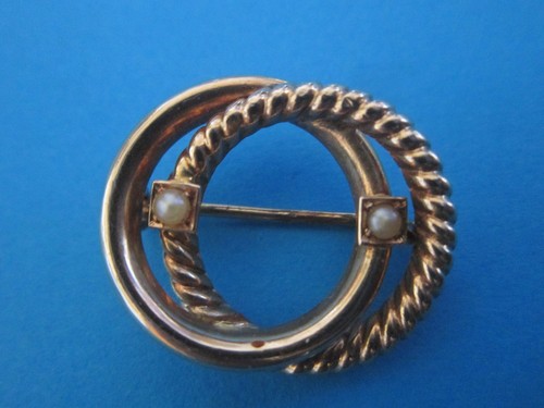 585 goldbrosche mit - goldbrosche, 2
