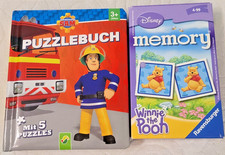 KIINDER : PUZZLEBUCH Feuerwehrmann SAM,  MEMORY WINNIE POOH ( 331 )