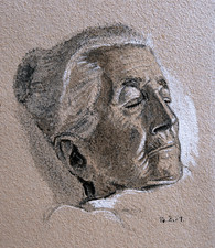 Mutter auf dem Sterbebett