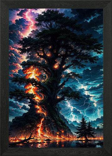 Anime landschaft gerahmtes - anime,