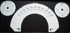 Tachoscheiben passend für SMART 450 Diesel weiß CARBON Zifferblätter Gauge Set
