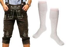 Trachtenset Wiesn Trachten Lederhose + Trachtensocken + Träger dunkelbraun 46-60