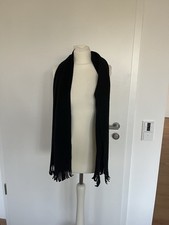 Divided By H&M Fleece Schal Schwarz Mit Fransen
